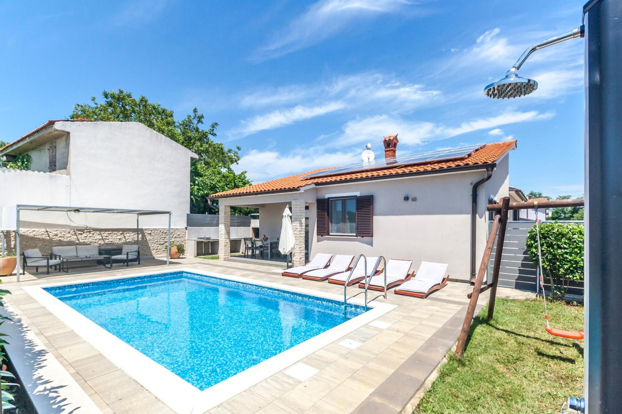 Villa Gortan - Pool House For 7 Guests Near Pula Istria - Ferienhaus Istrien Marčana المظهر الخارجي الصورة