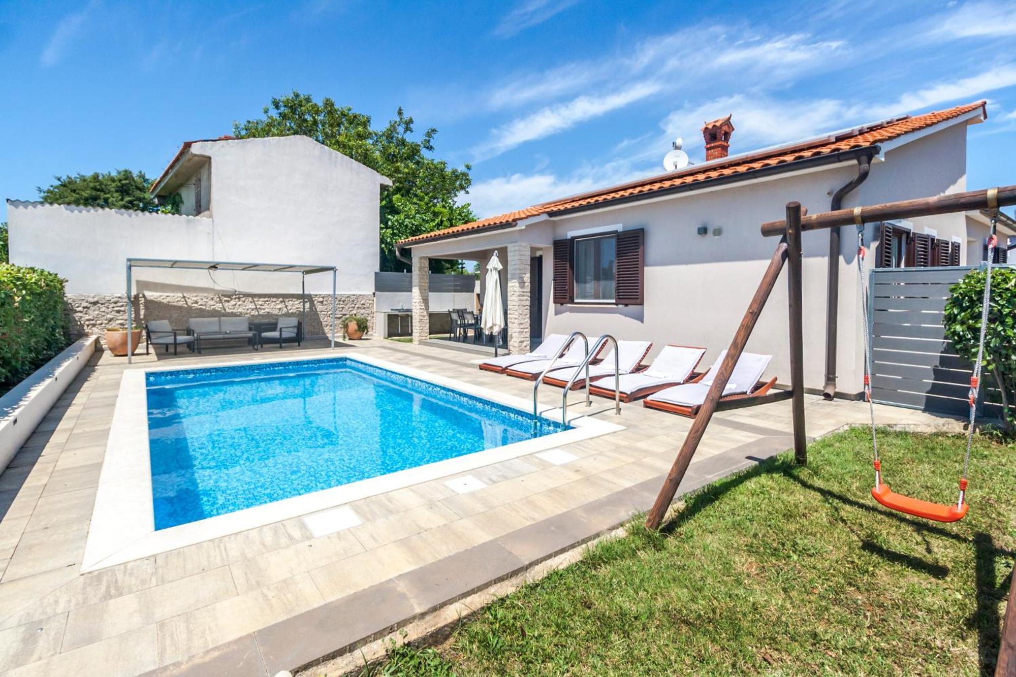 Villa Gortan - Pool House For 7 Guests Near Pula Istria - Ferienhaus Istrien Marčana المظهر الخارجي الصورة